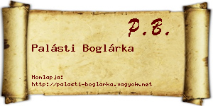 Palásti Boglárka névjegykártya